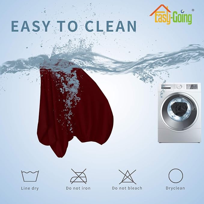 Easy-Going Stretch Cushion Cover Sofa Cushion Furniture Protector Sofa Seat Sofa slipcover Sofa Cover Soft Flexibility with Elastic Bottom(Oversized Sofa Cushion, Wine)