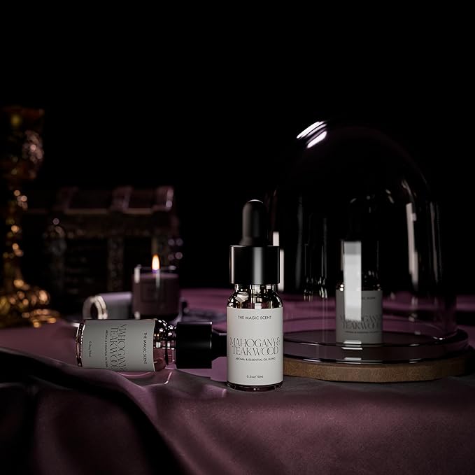 Mahogany & Teakwood Diffuser Oil - Hotel & Home Luxury Scents Inspired by Abercrombie & Fitch - Diffuser Oil Scents for Home Designed for Use in All Diffusers - 0.3 fl oz, 10 mL