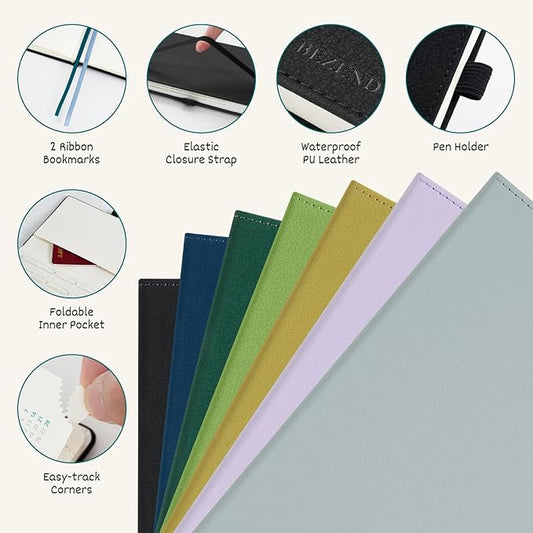 BEZEND Pocket Planner 2025-2026 Weekly with 2 Columns, 18-Month Academic Calendar (Jul 25-Dec 26), Life Work Appointment, Storage Pocket, Pen Holder, PU Leather Hardcover 3.5" x 6" - Fruit Green