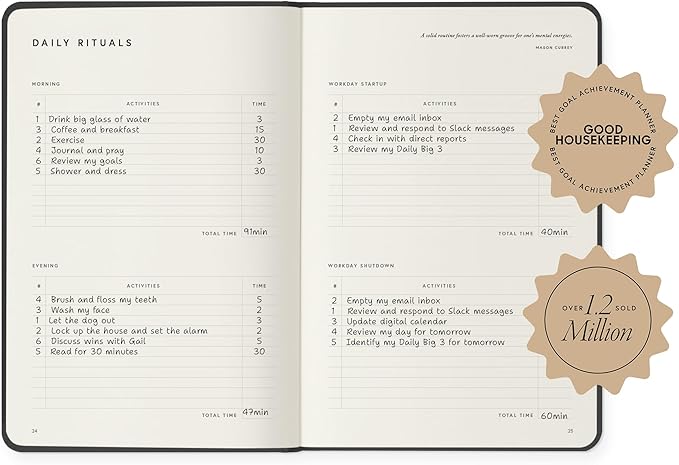 Full Focus Sienna Linen Planner by Michael Hyatt - The #1 Daily Planner to Set Annual Goals, Increase Focus, Eliminate Overwhelm, and Achieve Your Biggest Goals - Hardcover