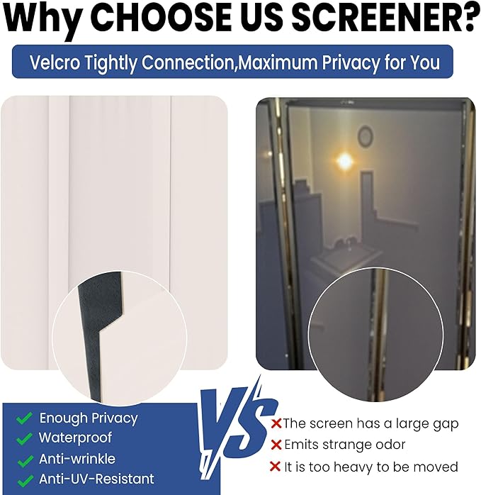 Room Divider, 4 Panel Upgraded Folding Privacy Screen, 88” Highly Secretive Separation with 3 Metal Feet, Partition Screen, Lightweight Freestanding Wall Divider Bedroom (White)