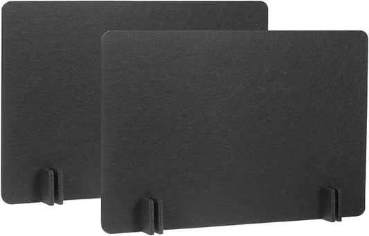 PATIKIL Desk Divider, 2 Set 24 x 16 Inch Acoustic Freestanding Desk Divider Desk Privacy Panel with 8 Pcs Support Feet for Library Office Workstation, Black