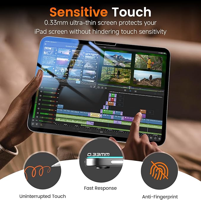 PandaShield 2-Pack Screen Protector for iPad Pro M4 [11 inch] 7th Gen.(2024),9H+ Tempered Glass film with Easy-Install box,Apple Pencil Compatible,Bubble Free,HD Clarity,Scratch Resistant