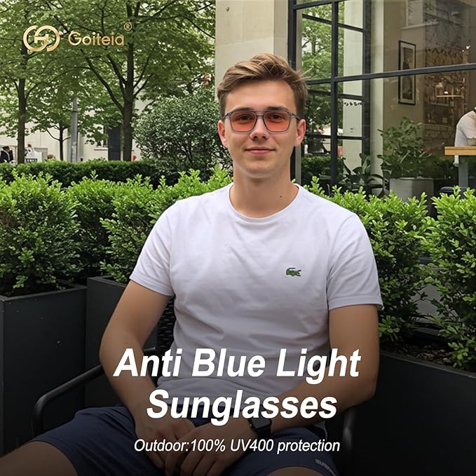 Goiteia FL-Rose Migraine Glasses,Blocks 480–520 nm Light, Light Sensitivity Glasses for Fluorescent LED Glare,Photophobia