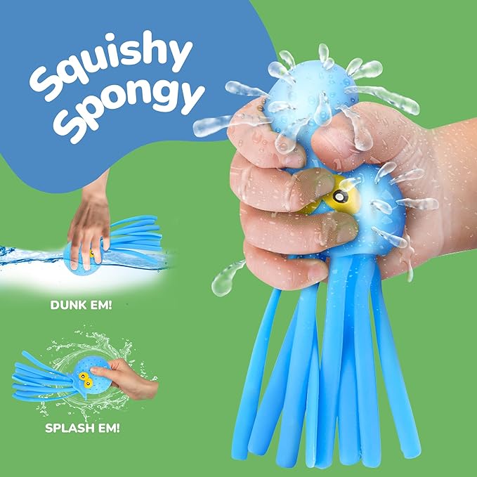 ArtCreativity Octopus Water Balls (Pack of 3), Pool Toys for Toddlers 1-3, Sensory Stress Relief Toy for Kids, Beach Water Toys & Swimming Toy for Toddlers, Cute Goodie Bag Fillers for Boys & Girls