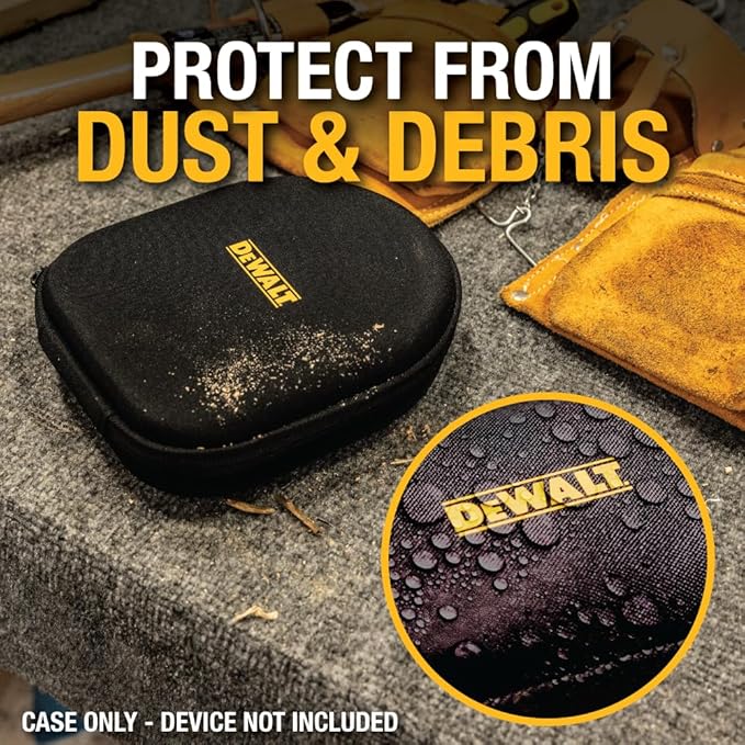 DEWALT Black Edition Pro Audio Bundle: Heavy-Duty 2-in-1 Bluetooth Neckband Headphones + Rugged EVA Travel Case