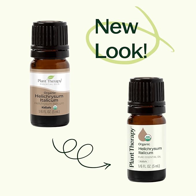 Plant Therapy Organic Helichrysum Italicum Essential Oil 100% Pure, USDA Certified Organic, Undiluted, Natural Aromatherapy, Therapeutic Grade 5 mL (1/6 oz)