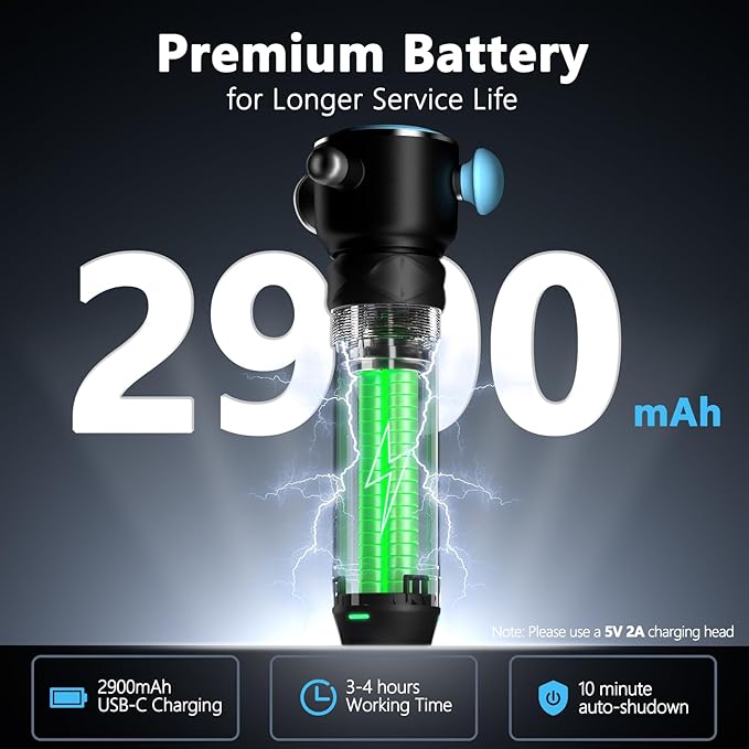 HYAKO Pro R1 Therapy Massager - Handheld Deep Tissue Vibration Massager for Full Body Pain Relief & Fascial limitation & Treats Sensitive Areas | Pressure Point Massage Tool (Upgraded)-Blue