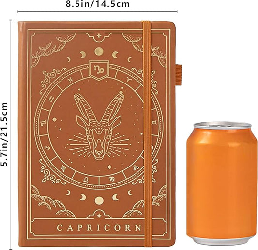 TIEFOSSI Constellations Dotted Journal Notebook-A5 Writing journals with 100gsm 400pages Paper, Hardcover Bullet Organizers Notebook for Women, Men, Teens (Capricorn)