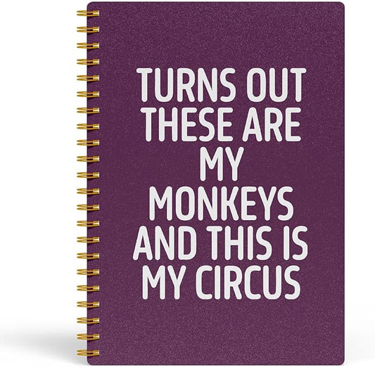 EKGJW Funny Notebooks for Work,Violet Aesthetic Journal, Funny Boss Day Gifts, Boss Gifts for Men Women, Funny Gifts for Boss, Boss Office Decor, Spiral Notebook 5.5x8.3 Inch