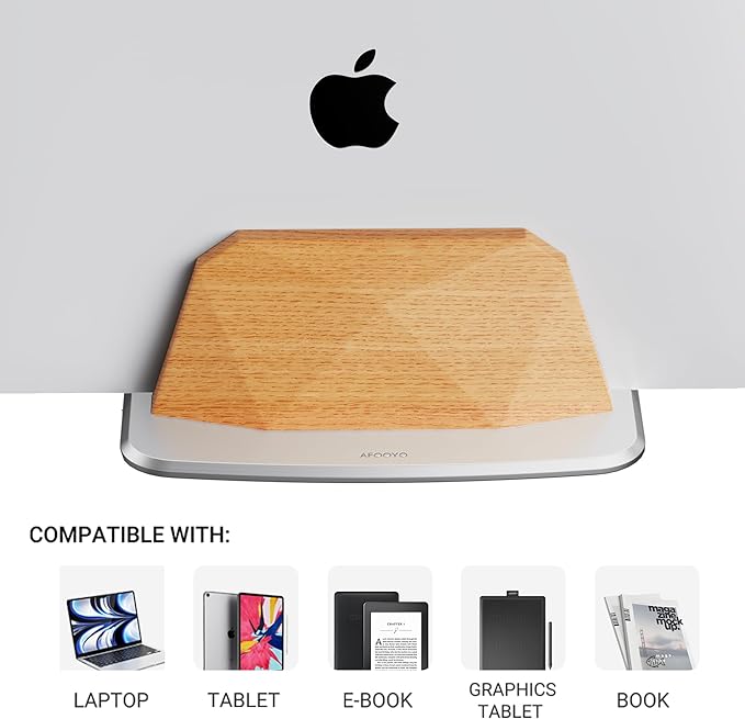 Vertical Laptop Stand - Wooden Adjustable Laptop Holder,Desktop Dock Compatible with All MacBook, Surface,Chromebook,Dell & More(Beechwood)