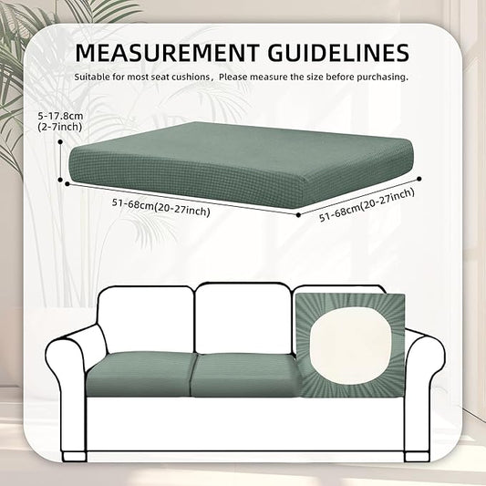 8Pcs Stretch Patio Cushion Covers,Outdoor Couch Covers Replacement,Outdoor Couch & Sofa Slipcovers,for Patio Furniture Cushion Covers,Washable Reusable Furniture Protector (Cyan,Cover Only)