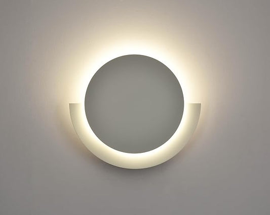 DANSEER White Round Acrylic Wall Lamp Round LED Home Wall Sconce 14W-4000K Modern Wall Light for Bedroom Living Room Hallway