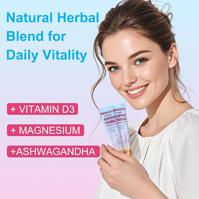 Super Yerba Mate Instant Powder - Raspberry Lemonade Flavor | Mental Clarity & Digestive Support with Antioxidants - 30 Servings