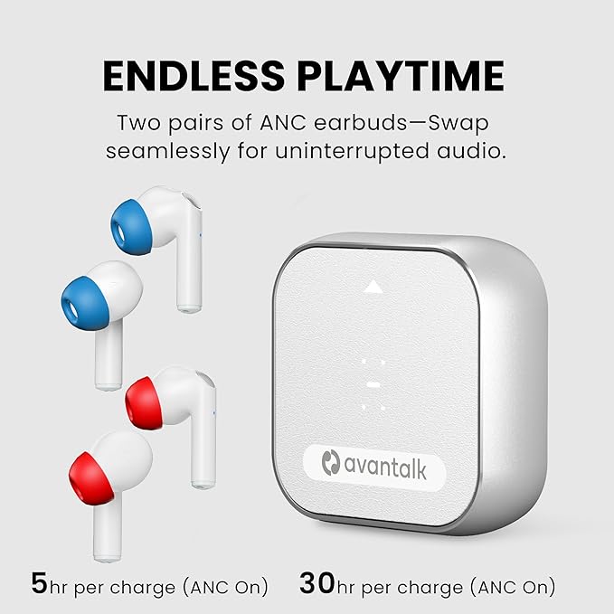 Noise Cancelling Earbuds for Airplane Travel, Latest Bluetooth 5.3 LE Audio Headphones with Qualcomm Chip, Auracast, aptX Adaptive, Audio Sharing & App EQ, Sky Infinity NC