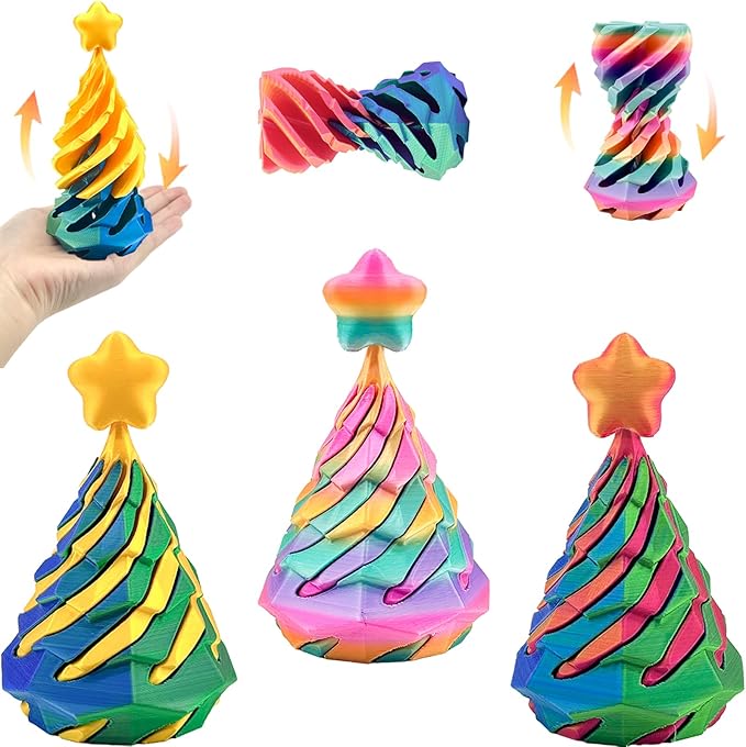 3 Pack Spiral Cone Fidget Toy, Pyramid Passthrough Sculpture, Mini Cones Pass Through Pyramid Fidget Toy for Stress and Anxiety Relaxing