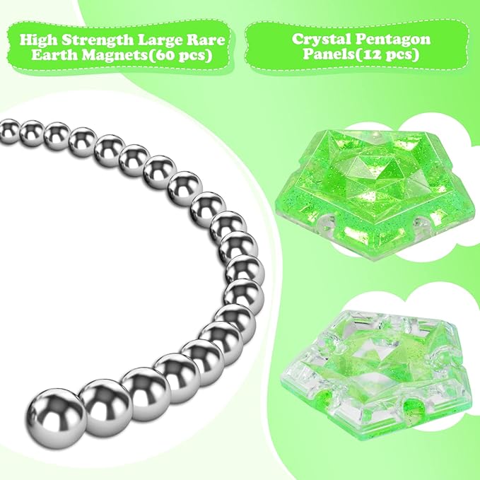 Magnetic Fidget Sphere Stress Relief Toys for Adults Kids, Anxiety Sensory Fidget Toys with Strong Neodymium Magnets, Desk ADHD Focus Tool Gift for Men Women (2.67'' Travel-Safe Toy Ball)