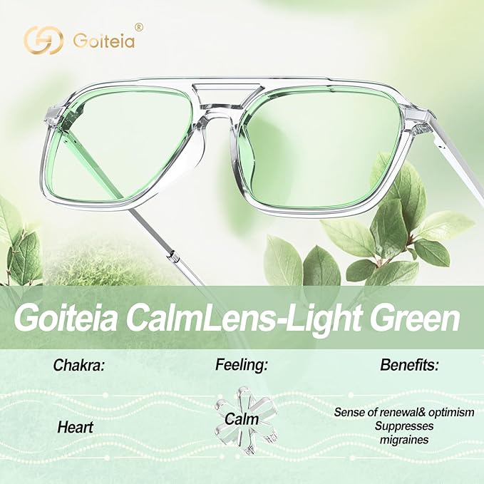 Goiteia Blue Light Glasses Men Women – Retro 70s Gaming Glasses for Anti Eyestrain, Comfortable for All-Day Wear