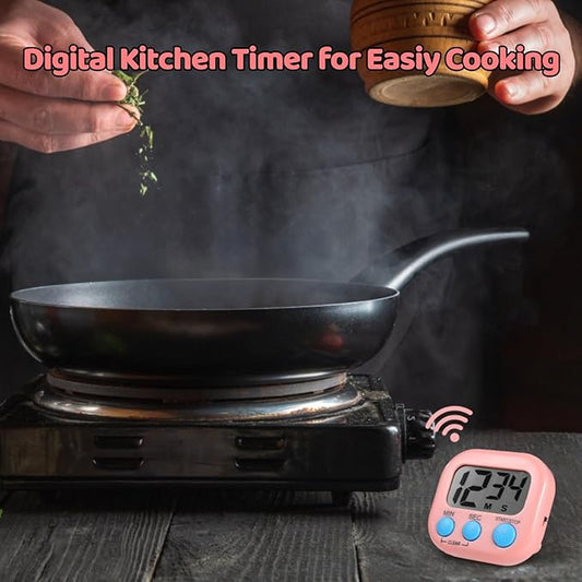 24 PCS Bulk Digital Timer, Timers for Classroom, On/Off Switch Minute Second Countdown Big LCD Display Timer, Loud Alarm for Exercise Cook Baking Teacher