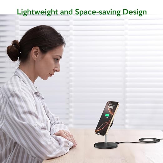 Magnetic Wireless Mag-Safe Charger Station,Long 6FT USB C Cable MagSafe, Stable Charger Stand Apple Magsafe Wireless Station/Pad Fast Charging for iPhone 16 Pro/16 Plus/16 Pro Max/15/14/13/12/AirPods