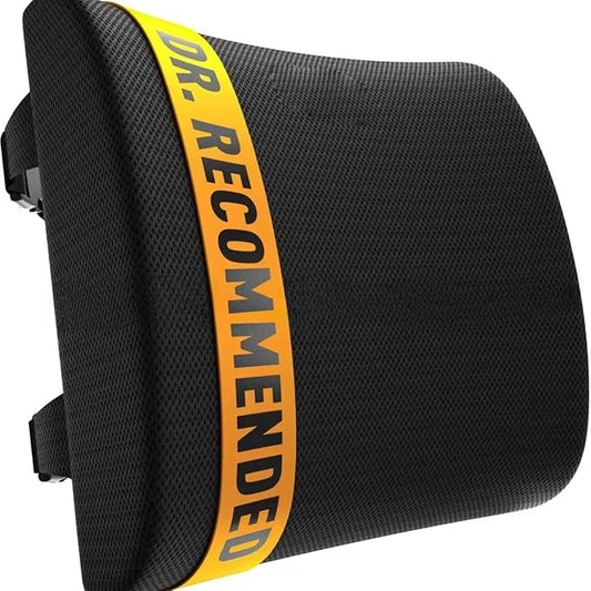 Comfort Lumbar Support Pillow for Office Chair - Memory Foam Back Cushion for Car, Chair, Couch - Lumbar Pillow Promotes Better Posture, Back Pain Relief - Ideal for Gaming and Desk Chairs