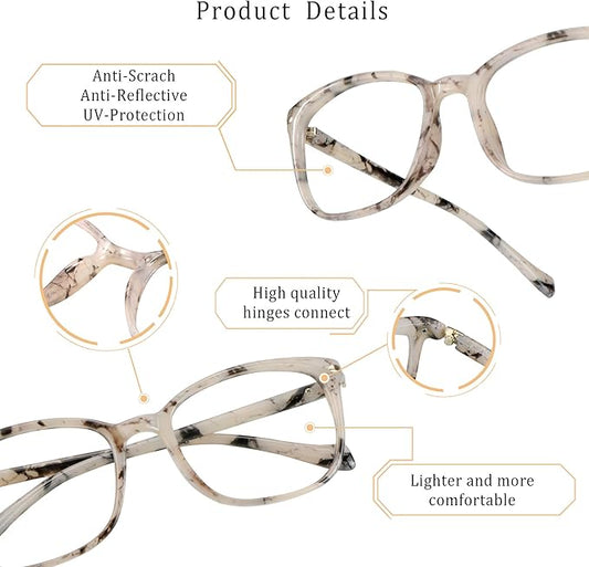 LifeArt Blue Light Blocking Glasses, Anti Eyestrain, Computer Reading Glasses,TV Glasses for Men and Women