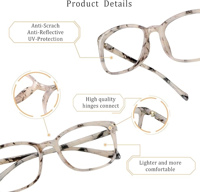 LifeArt Blue Light Blocking Glasses, Anti Eyestrain, Computer Reading Glasses,TV Glasses for Men and Women