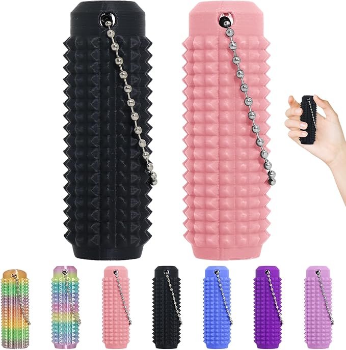 Little Ouchies Fidget Toys,Pain Stim Fidget Toy Reduce Stress for Adults,Anxiety Relief Pain Stim,Spiky Fidget Keychain for Anxiety and Stress Reduction,Novelty Gifts for Friends 6PCS