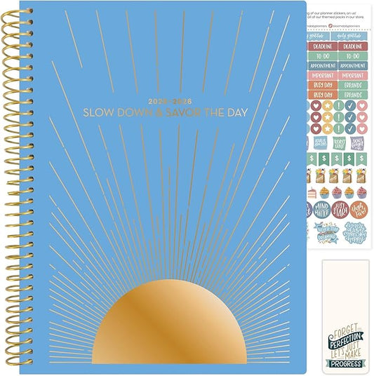 bloom daily planners 8.5" x 11" Academic Planner 2025-2026 (July 2025 - July 2026) - Weekly & Monthly Dated Agenda Organizer with Stickers & Tabs - Cleerely Stated