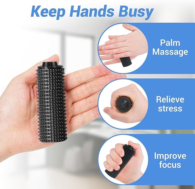 Little Ouchies Fidget Toy, Spike Roller Toy, Adults Pain stim Fidget Toy, Sensory Toy for Anxiety Relief Skin Picking, Press and Rotate Adults Spiky Sensory Toys, Portable ADHD Toys, Novelty Gifts