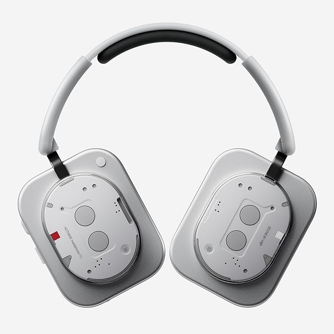 Nothing Headphone (1) Hybrid Active Noise Cancelling Headphones, Wireless Over Ear Headphones with 6 MICS, Personalized Spatial Audio, Tuning by KEF, Up to 80 Hours Playtime, Bluetooth Headset White