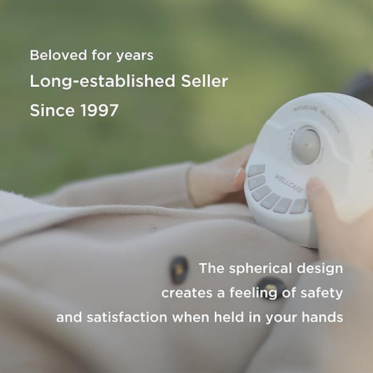 WELLCARE-Naturcare Sound Relaxation, White Noise, 7 Nature Sounds, Sleep Sound Machine, Calm Infants, for Baby, Kids, Adult. Stepless Volume, Timer, Powered by Adapter or Batteries(Both Not Incl.)
