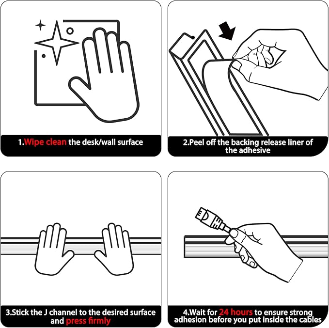 YECAYE 94.2 in Cable Management Under Desk,Easy Install Adhesive Mount Cord Hider,Cord Organizer,Wire Management,Wire Hider for Office Organization,Child & Pet Proof,Beige