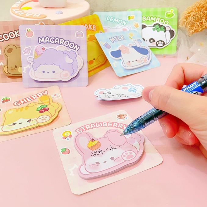 8 Pads Cute Reusable Funny to Do List Stick Note Pads Perfect for Notes Reminders, 20 Sheets/pad