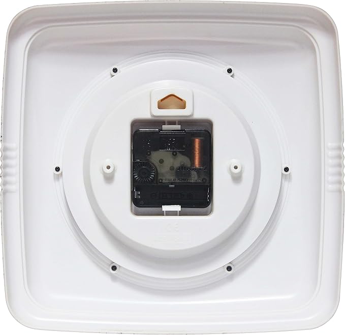 Infinity Instruments Retro Wall Clock – 9-Inch Square, Silent & Non-Ticking – Mid-Century Modern Vintage Design – Decorative Wall Clock for Kitchen, Office, or Diner – Yellow