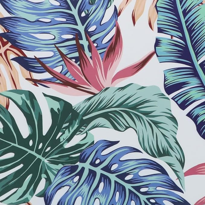 8Pcs Stretch Patio Cushion Covers Waterproof Outdoor Cushion Covers Patio Couch Cover Slipcovers, for Outdoor Furniture Protector Covers Replacement(Cover Only) (Tropical Flavor)