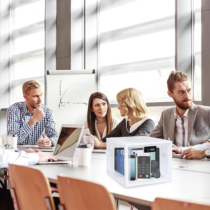 Lalifebuss Medicine Lock Box, Medication Lockable Container for Refrigerator Food Safe Locking Box Tablet Phone Locked Box for Kitchen Home School and Office Safety