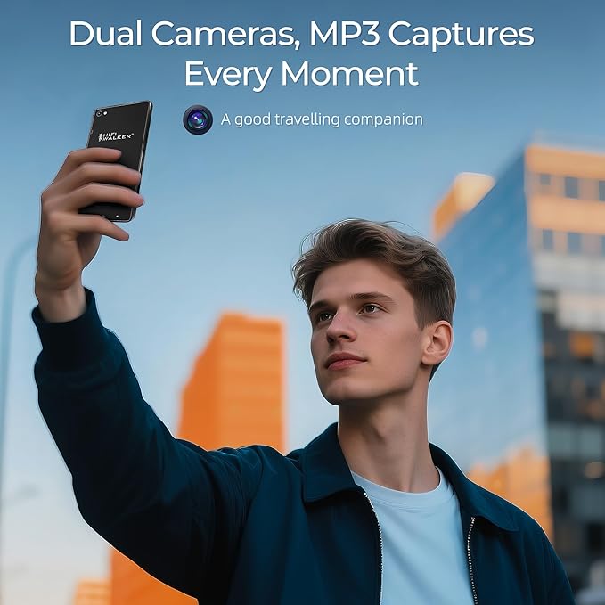 G7 Pro MP3 Player with Dual Cameras, Android 13, 3GB RAM+32GB ROM, Bluetooth 5.0, WiFi, 5.2" Touchscreen, Spotify, MP4 Music Player with Speaker, YouTube, Audible, 160GB Expandable