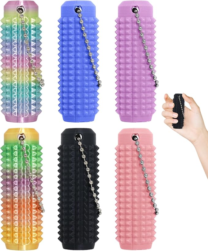 Little Ouchies Fidget Toys,Pain Stim Fidget Toy Reduce Stress for Adults,Anxiety Relief Pain Stim,Spiky Fidget Keychain for Anxiety and Stress Reduction,Novelty Gifts for Friends 6PCS