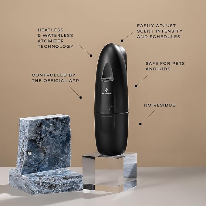 AromaPlan Authentic 2025 Upgraded Plug in Waterless Diffuser (2 Fragrances Included) -Cold Air & Nanotechnology Diffusers for Home & Office- Silent Wall Diffuser Plug in (1 Device +2 Scents)