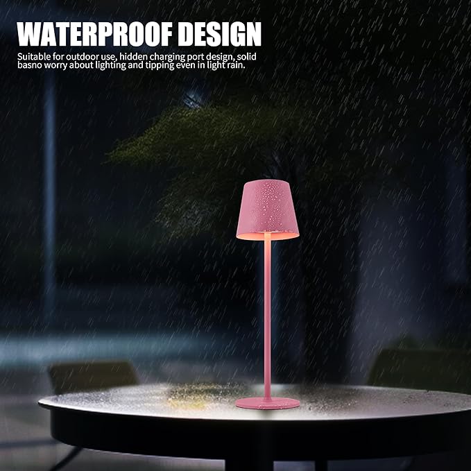 BGFHome Cordless Table Lamp LED Desk lamp,5000mAh Rechargeable Touch Night Light Wireless Minimalist Design for/Restaurant/Bedroom/Bars/Outdoor Party/Camping/Coffee Shop 2Pack