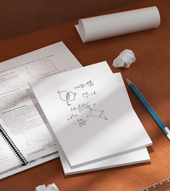 Note Pads 4x6 - Small Memo Pads - 12 Pack Server Note Pads - 50 Sheets Each Pads - Blank Notepad Scratch Paper Pads 4x6'' for Writing Notes/Grocery List, Office & School Supplies Pocket Notepads