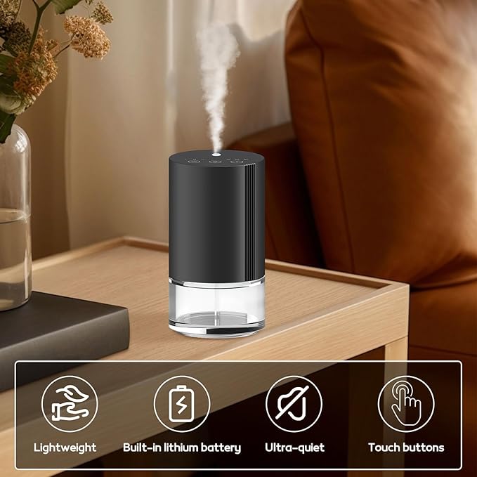 100ML Essential Oil Diffuser, Cool Mist Humidifier & Aromatherapy Diffuser, Ultrasonic Quiet Operation, Auto Shut-Off Timer, Compact Design for Bedroom, Home, or Office