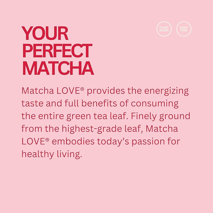 matcha LOVE Strawberry Matcha + Green Tea, Sweetened, 8 Ounce (Pack of 12)