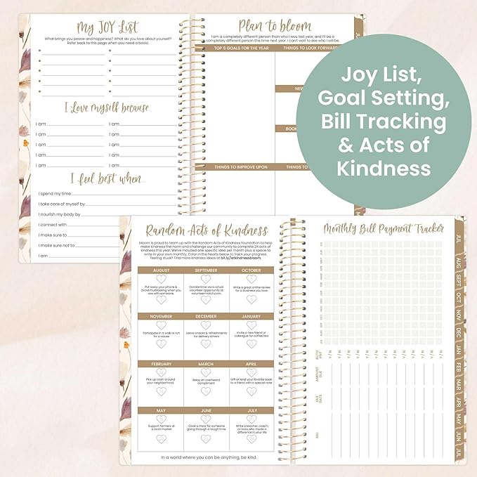 bloom daily planners 2025-2026 Academic Year Pocket Planner (July 2025 - July 2026) - 4” x 6” MINI Weekly Monthly Agenda Organizer & Calendar Book - Butterfly Garden