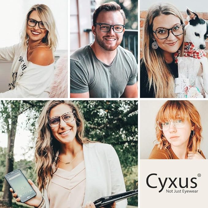 Cyxus Blue Light Glasses for Men Women Reduce Eye Strain UV Blocking for Computer Screen 8082