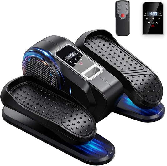 Under Desk Elliptical Machine, Ellipse Leg Exerciser as Seen on TV, LCD Display & 12 Adjustable Speed Ellipse Fit, Portable & Quiet Foot Pedal Exercise Machine, Mini Eclipse Leg Exerciser for Seniors