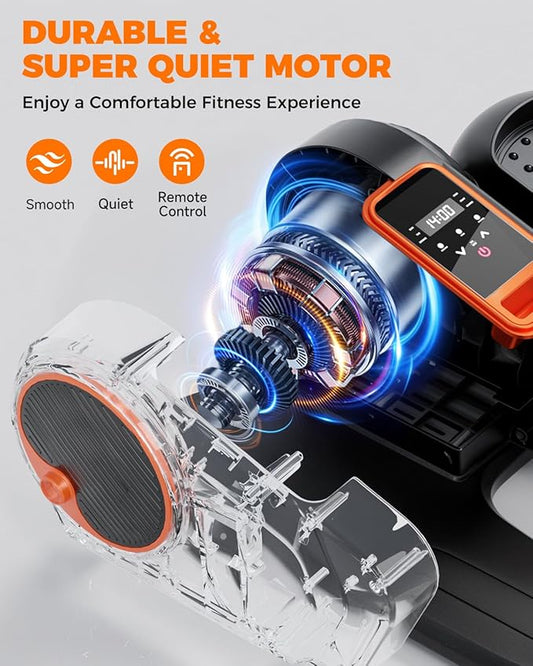 Under Desk Elliptical Machine, Ellipse Leg Exerciser as Seen on TV, LCD Display & 12 Adjustable Speed Ellipse Fit, Portable & Quiet Foot Pedal Exercise Machine, Mini Eclipse Leg Exerciser for Seniors