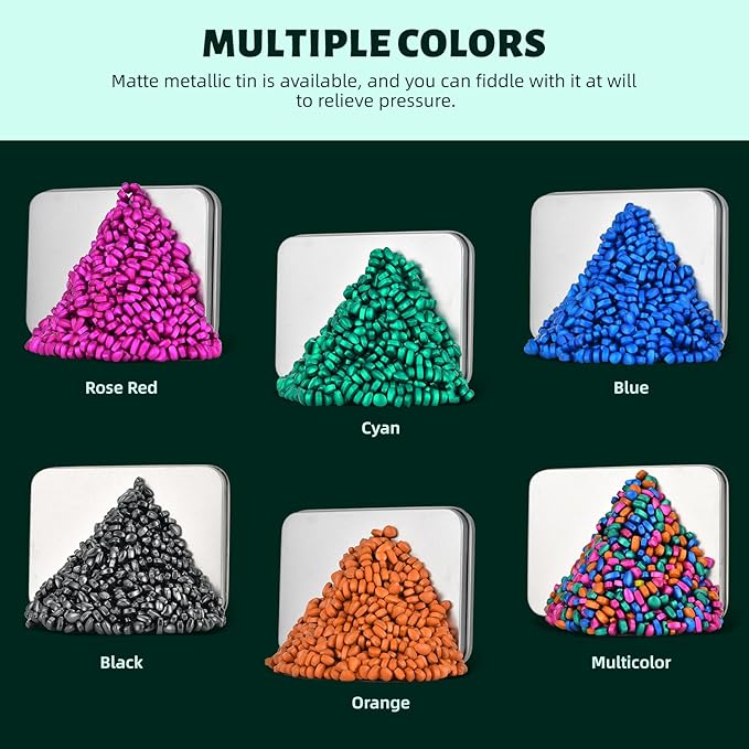 Putty Rocks, Cyan More Than 600 Weak Magnetic Smooth Ferrite Pebbles, Desk Toys and Time-Killer for Adults