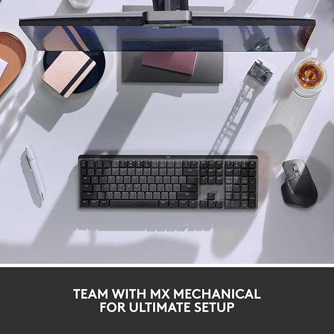 Logitech MX Master 3S Wireless Mouse Standard Edition with Logi Bolt USB Receiver, Ultra-fast Scrolling, Ergo, 8K DPI, Track on Glass, Quiet Clicks, USB-C, Bluetooth, Windows, Linux, Chrome - Graphite